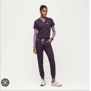 Figs SET Purple Shadow Catarina Top Zamora Pants